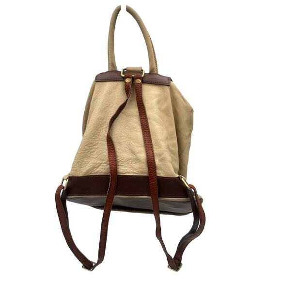 GENUINE LEATHER BACKPACK women\'s beautiful soft tan/brown leather MADE IN ITALY main image 12